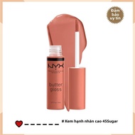 Son Môi NYX Butter Gloss Mirror Shine Lip Gloss Dưỡng Ẩm Lâu Trôi Màu Nude Cho Môi Khô Không Cần Bút