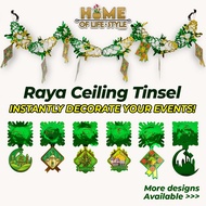 HOLS 2M Raya Tinsel Hanging Ceiling Deco Banner Party Garland Hiasan Ketupat Siling Dinding Raya Aidilfitri 2024