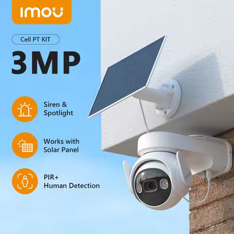 IMOU Cell PT with Solar Panel 2K Wi-Fi Camera 15000mAh Battery Camera Human Detection IP66 Weatherpr