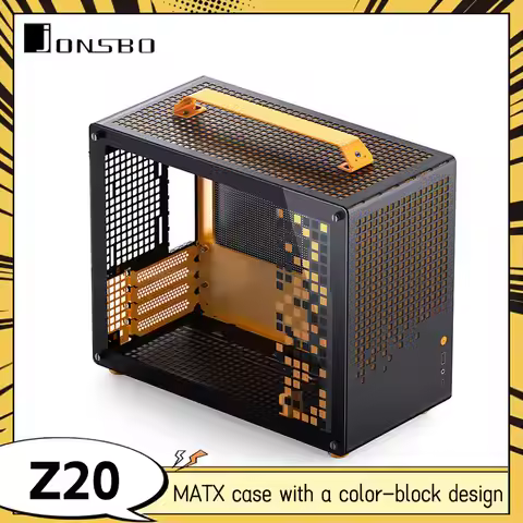 JONSBO Z20 Computer Case MATX Portable Case Glass Side Transparent Desktop 240 Water-Cooled Desktop 