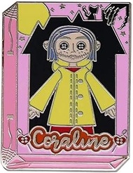 Coraline Other Mother Doll Button Eyes Cartoon Movie Tim Burton 1.3" Enamel Pin Badge, 1.3 Inches, E