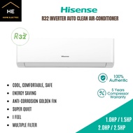 HISENSE 1.0HP / 1.5HP / 2.0HP / 2.5HP R32 Inverter Auto Clean Standard Air Conditioner 冷气机