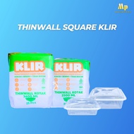THINWALL SQUARE KLIR FOOD/ THINWALL SQUARE/ @25 PCS