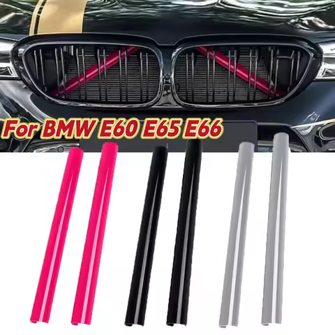1PCS Front Grille Bar V Wrap For BMW E60 E65 E66 Tube Decorative Trim Molding 36cm Black,Rose Red,Gr