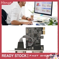 Henye Pomya 2 Port PCIe RS232 DB9 Serial Card - X1 Interface Windows XP to 11  Linux 2.6.x 5.x Pomya