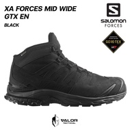 Salomon - XA Forces Mid Wide GTX En [Black] รองเท้าเดินป่า สีดำ คอมแบท กันน้ำได้ ลุยโคลน บูท หน้าเท้