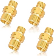 Brass Gas Hose Connector Double DN8 X DN10, 1/4 Inch Right to 3/8 Inch Left AG Double Coupling Propa