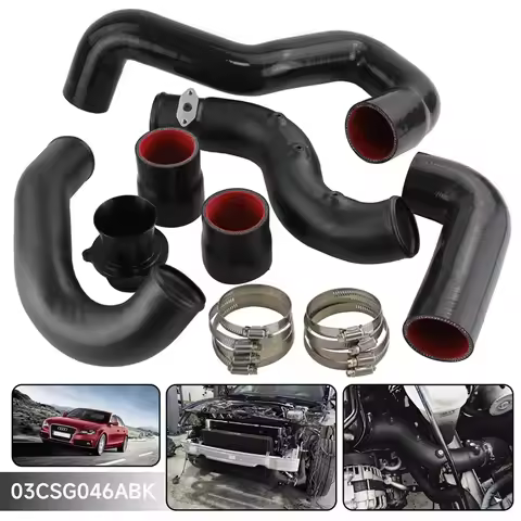 Black Intercooler Piping Kit for 2.0TFSI B8 A4/A5/Q5/A6/A7 & MACAN Turbo Upgrade w/Sensor Port