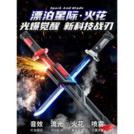 Influencer Hot-selling Driver Luminous Spark Toy Laser Sword Children Boy Flashing Sword Samurai