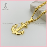 ✸ ♆ JS&CO jewelry 24k Gold Necklace 20inches for Men Unisex Kwintas 2439n