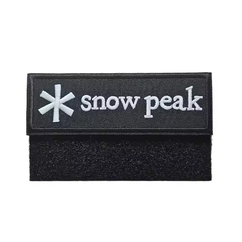 Custom Logo Brand Snow Peak Embroidered Patch Outdoor Camping Badge Iron on Sew on Clothes Patches A