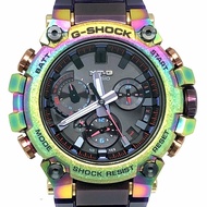 G-SHOCK CASIO MTG-B3000PRB-1A MT-G Aurora 橢圓形腕錶，配備電波太陽能、藍牙、Mobile Link、彩虹 IP 和紫色鏤空錶帶。 2023 年 6 月上市。可
