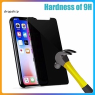 DRO_ Screen Protector Round Edge 9H Hardness Tempered Glass Privacy Screen Protector for iPhone X XS XR 8/7/6/6S Plus