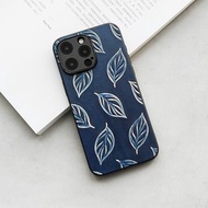 秋葉| 藏藍iphone15promax手機殼真皮16plus保護套15蘋果機殼14