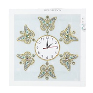 Miao Tools Diy Diamond Painting Diamond Painting Kit Exquisite 5d Diy Animal Butterfly Diamond Painting Wall Clock Unique Design Easy to Make Perfect for Cross Stitch and Embroidery Enthusiasts
