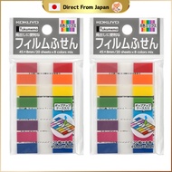 Kokuyo Sticky Notes Tack Memo Transparent Film 45mm×8mm 20 sheets 8 colors 2-piece set 99Kメ-F4508X2S