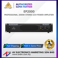 BEHRINGER EUROPOWER EP2000 2,000-Watt Stereo Power Amplifier with ATR (Accelerated Transient Respons