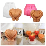 flgo 3D Heart Shape  Mold DIY Hand Holding Heart Resin Moulds for  Making