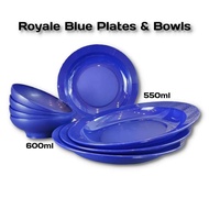 Tupperware Royal blue Plates&amp;Bowls/Pinggan&amp;mangkuk