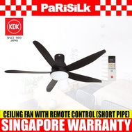 KDK U60FW Ceiling Fan (150CM) - Short Pipe (Black)