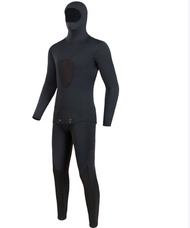 ชุดดำน้ำยางนีโอพรีน2ชิ้นมีฮู้ดลายพราง3มม. สำหรับผู้ชายชุดว่ายน้ำชุดดำน้ำสกูบ้าให้ความอบอุ่น