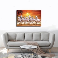 7 Running Horses Sparkle Print Wall Sticker Poster Poster For Office Bedroom Wall Decor Weather Art