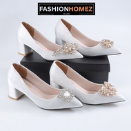Fashionhomez 8225-H Kasut Kahwin/ Wedding Chunky Heel  (size 34-42)-PLUS SIZE