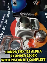 Honda TMX 125 Alpha / Honda CG125 CYLINDER BLOCK COMPLETE WITH PISTON KIT and TOP GASKET