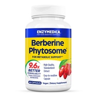 Berberine Phytosome, 9.6X Better Bioavailability, High Potency Natural Vegan Dietary Supplement for 