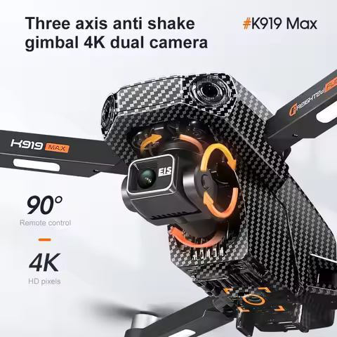 K919 MAX Drone Three-axis Gimbal EIS Stabilisation GPS Aerial Drone with Screen OAS 4K HD Camera Obs