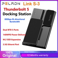 PELADN Link S-3 Dual Thunderbolt 5 GPU Graphics Card Docking Station OCulink PCIe x16 Slot 2.5G RJ45