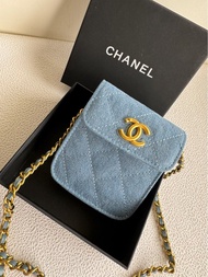 Chanel年度 VIC禮物 專櫃贈品包 牛仔鏈條小廢包