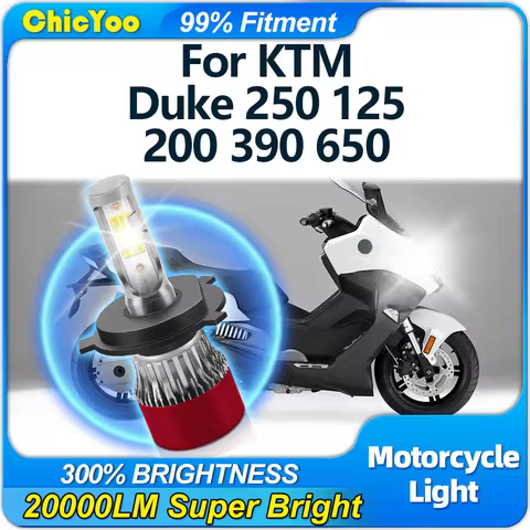 20000LM H4 LED Moto Front Light Canbus 120W High Power 6000K White Motorcycle Headlamp 12V For KTM D