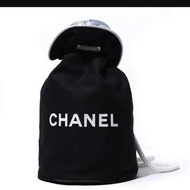 Chanel香奈兒 滿額贈品 小型號加厚帆布 束口 抽繩化妝包 / 收納袋/ 環保袋