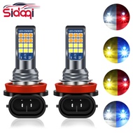 1piece 24LED Dual Color H11 Car LED Fog Lamp H3 LED Bulb H7 H8 Super Bright Car Fog Light 9006 White