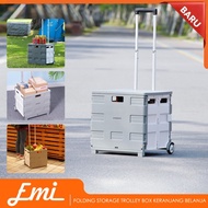 Folding Storage Trolley Box - 55L