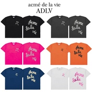 Adlv 2-Way cotton 3D Embossed T-Shirt 260gsm ADLV logo 7-Color basic T-Shirt unisex Loose form Loix