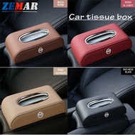 Nissan Premium Leather Car Tissue Box Hanging Tissue Box Auto Tissue Storage Case For March Juke Skyline Terrano Gtr Livina Serena Xtrail t31 t30 Car Accessories