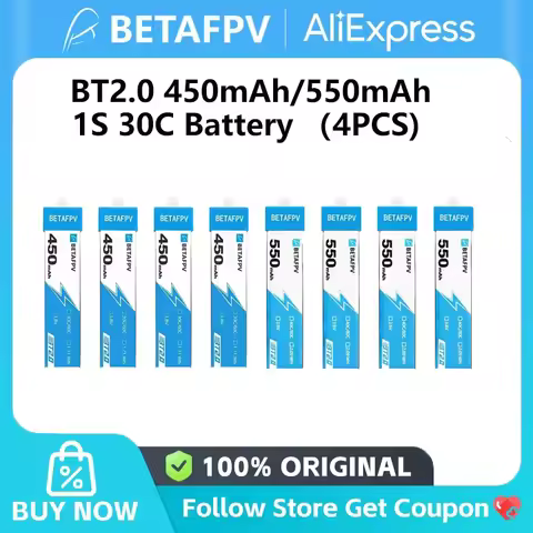BETAFPV RC Battery BT2.0 450mAh 550mAh 1S 30C Original FPV Lipo BT2.0 Connector For Meteor75 Pro Met