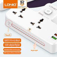 🔥 Local Seller🔥LDNIO SC2311 Dual 3 Pin, Extension Cable &amp; USB Plug With LED Night Light