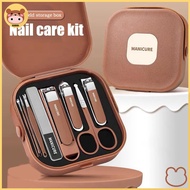 aosun 6/8pcs Stainless Steel Nail Set, Manicure & Travel Grooming Kit EN