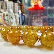 [Lan shop] Fancy tea color 10mm dragon scale agate necklace