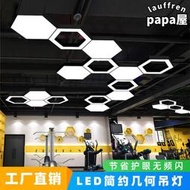 【現貨免運】創意造型LED吊燈異形燈圓形六邊形超市辦公室健身房工業風蜂巢燈