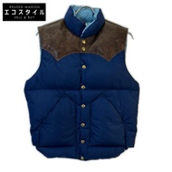 Rocky Mountain Feather x Warehouse 藍白羽絨背心，38 碼 [二手]