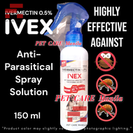 IVEX SPRAY 150ml (Ivermectin Spray anti-mange anti-tick and flea spray) for dogs rabbits and birds