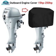 OPENMALL 15-250HP 210D Waterproof Motor Engine Boat Cover Yacht Half Outboard Anti UV Dustproof Cove