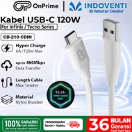 ONPRIME USB Type C Charger Cable For Infinix Tecno Series HYPER CHARGE 33W 68W 100W -120W Max