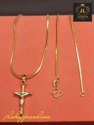 10k Saudi gold cross necklace
