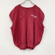 90年代古著Nike棉質針織背心，復古紅色， XL碼