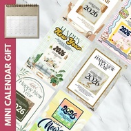 REBENICE 1Pcs Mini Calendar 2026 Gift Set Colleague bulk Edition Gift Colleague Gift Seasonal Eve
